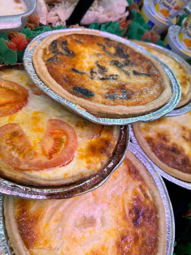 Homemade quiches: Swipe To View More Images