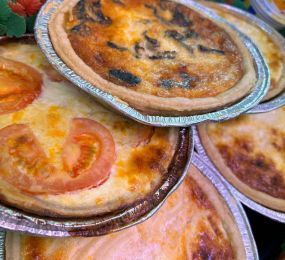 Homemade quiches: Click Here To View Larger Image