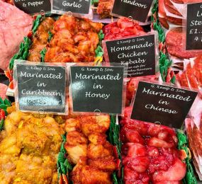 Marinated kebabs: Click Here To View Larger Image
