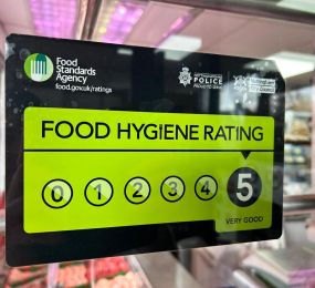 5 star hygiene rating: Click Here To View Larger Image